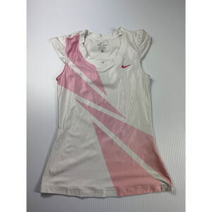 Nike‎ Dri-FIT Tennis Top Athletic Tank Sleeveless Pink Accents XS